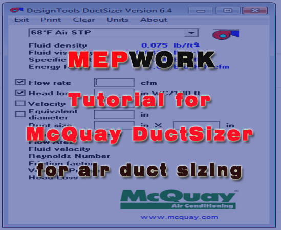Mcquay duct sizer free download